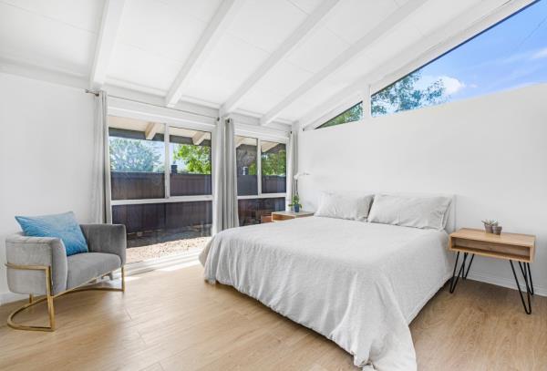 One of the handsome-looking bedrooms.