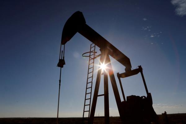 Oil pump jack in the Permian Basin in Texas